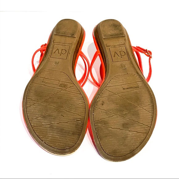 DOLCE VITA Orange and Gold Ankle Strap Sandal 7.5 - Picture 6 of 8